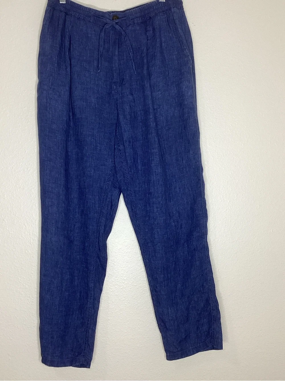 October Agnel Linen Trousers Casual Chambray Lg